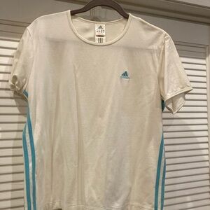 Adidas woman’s Tee with White and Light Blue Accents